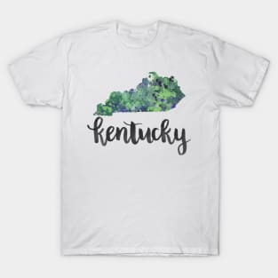 kentucky - calligraphy and abstract state outline T-Shirt